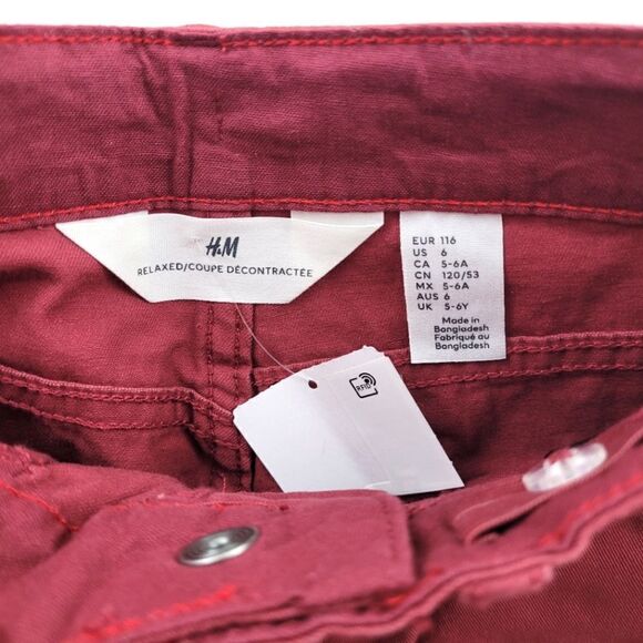 H&M boys size 6 maroon khakis - Picture 3 of 4